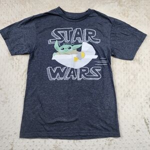 Star Wars Mens Mandalorian Grogu Gray T-Shirt Size M